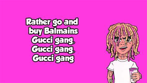 gucci gng licrys|gucci gang lyrics meaning.